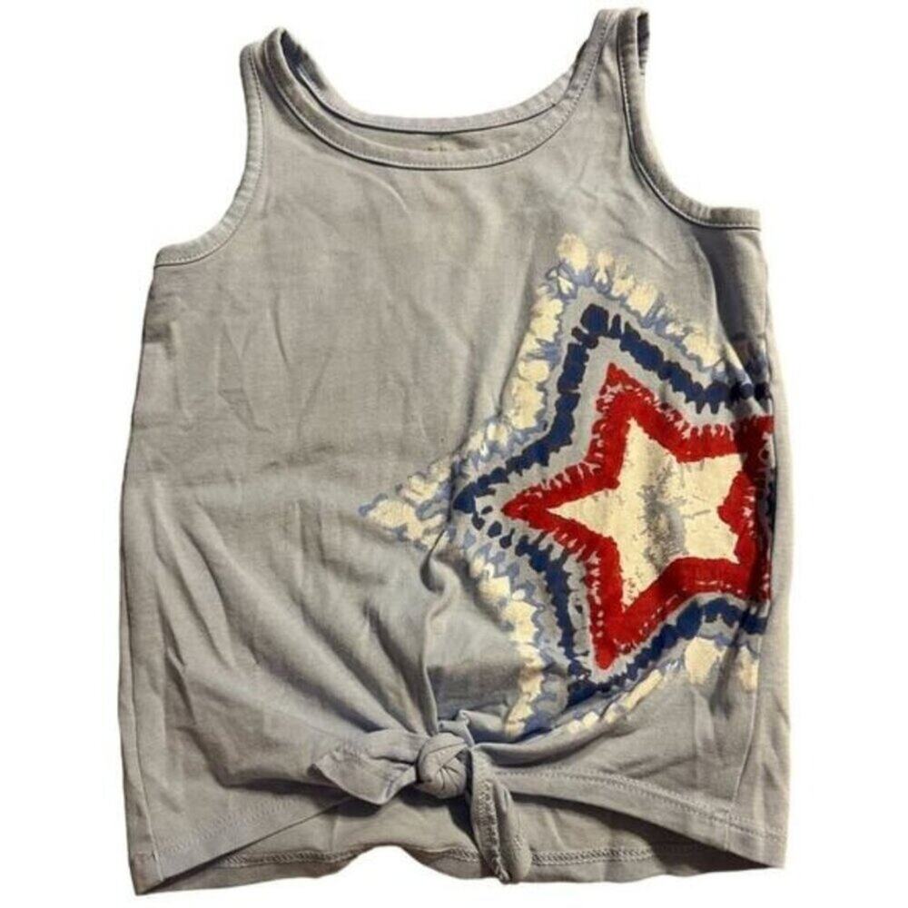 Jumping Beans Graphic Print Top Girls Size 2T Tank Style Knotted